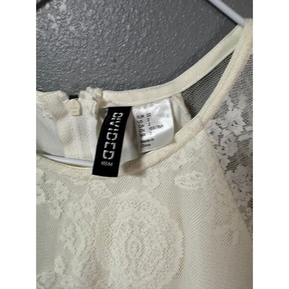 H&M Divided Lace Dress Cream  Size 2 - Picture 2 of 3